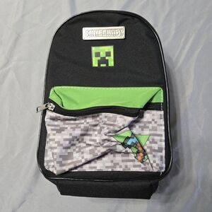 Minecraft Kids Lunchbag with Green and Black Design